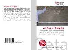 Buchcover von Solution of Triangles
