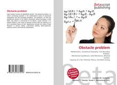 Capa do livro de Obstacle problem 