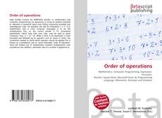 Portada del libro de Order of operations