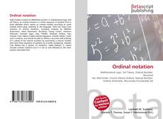 Capa do livro de Ordinal notation 
