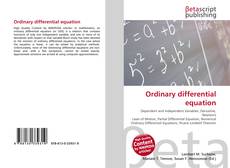Capa do livro de Ordinary differential equation 