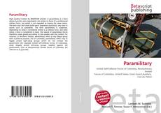 Capa do livro de Paramilitary 