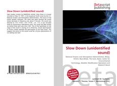 Capa do livro de Slow Down (unidentified sound) 