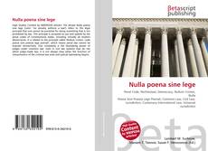 Capa do livro de Nulla poena sine lege 