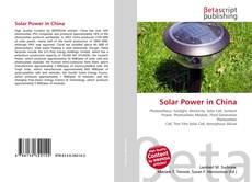 Buchcover von Solar Power in China