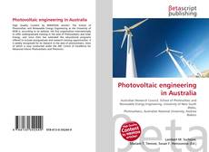 Capa do livro de Photovoltaic engineering in Australia 