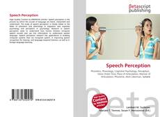 Copertina di Speech Perception