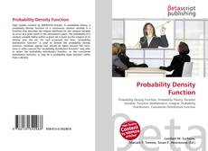 Capa do livro de Probability Density Function 