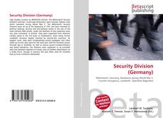 Buchcover von Security Division (Germany)