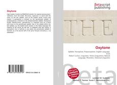 Oxytone kitap kapağı