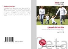 Speech Disorder kitap kapağı