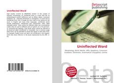 Capa do livro de Uninflected Word 