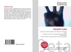 Capa do livro de Verner's Law 