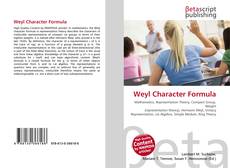 Weyl Character Formula kitap kapağı