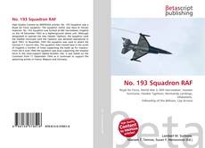 Capa do livro de No. 193 Squadron RAF 