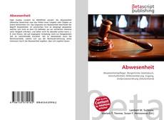 Couverture de Abwesenheit