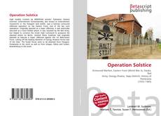 Capa do livro de Operation Solstice 