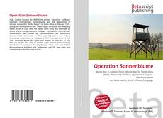 Capa do livro de Operation Sonnenblume 