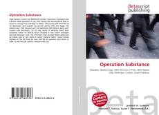 Capa do livro de Operation Substance 