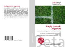 Capa do livro de Rugby Union in Argentina 