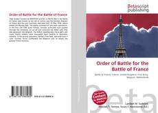 Couverture de Order of Battle for the Battle of France