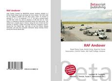 Capa do livro de RAF Andover 