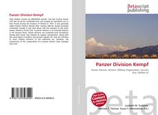 Panzer Division Kempf kitap kapağı