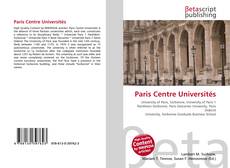 Paris Centre Universités kitap kapağı