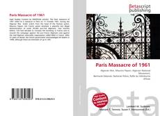 Portada del libro de Paris Massacre of 1961