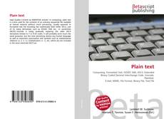 Buchcover von Plain text