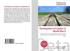Capa do livro de Participation of Ceylon in World War II 