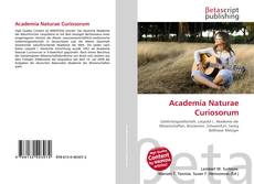 Couverture de Academia Naturae Curiosorum