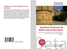 Couverture de Acadèmia Provincial de Belles Arts de Barcelona