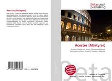 Capa do livro de Acestes (Märtyrer) 