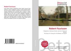 Portada del libro de Robert Faurisson