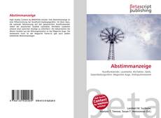 Portada del libro de Abstimmanzeige