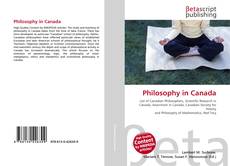 Обложка Philosophy in Canada
