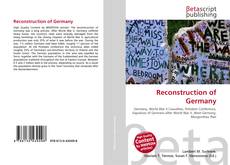Reconstruction of Germany kitap kapağı