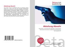 Обложка Abteilung Abwehr