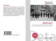 Copertina di Abteilung V
