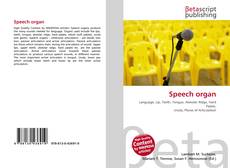 Copertina di Speech organ