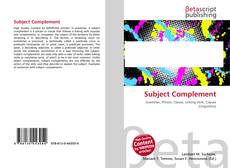 Subject Complement kitap kapağı
