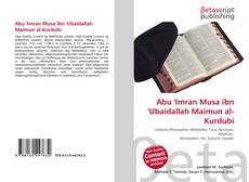 Portada del libro de Abu 'Imran Musa ibn 'Ubaidallah Maimun al-Kurdubi