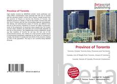 Capa do livro de Province of Toronto 