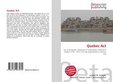 Capa do livro de Quebec Act 