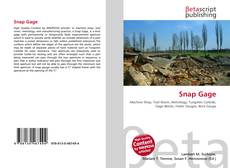 Portada del libro de Snap Gage