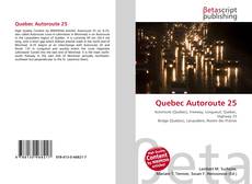 Capa do livro de Quebec Autoroute 25 