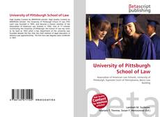 Couverture de University of Pittsburgh School of Law