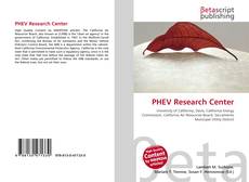 Capa do livro de PHEV Research Center 