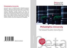 Capa do livro de Philadelphia University 